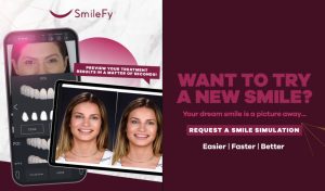 SmileFy image with info to request a smile simulation